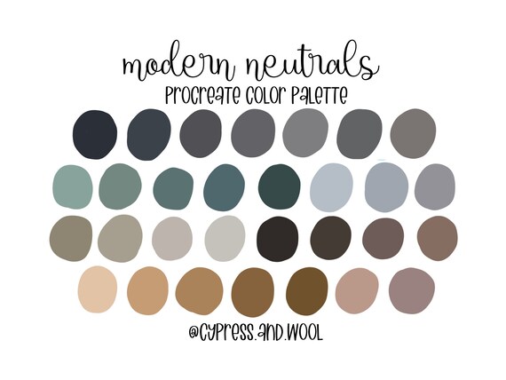 Modern Neutrals Procreate Color Palette Color Swatches Etsy modern neutrals procreate color palette color swatches ipad procreate tools