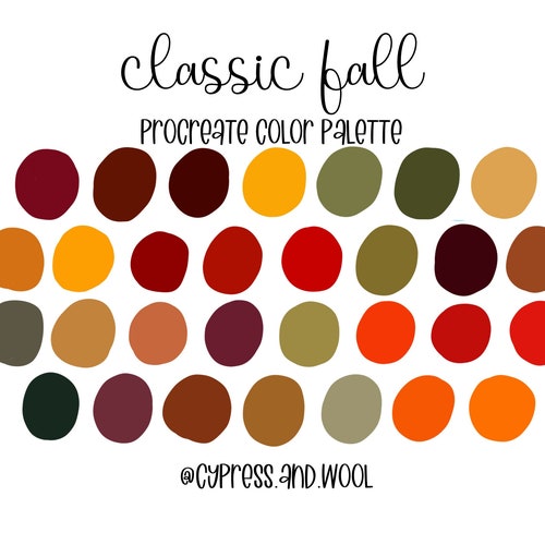 Neutral Fall Procreate Color Palette Color Swatches Ipad | Etsy