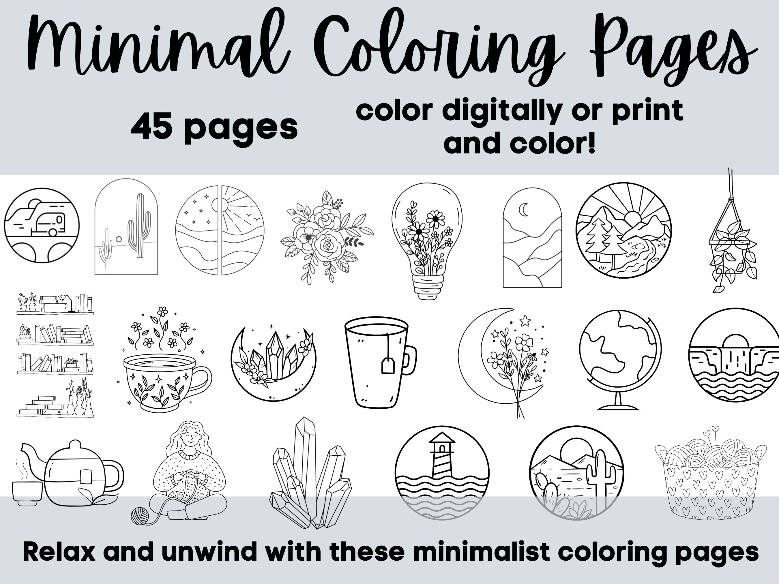 Bold and Easy Large Print Coloring Book: 50 Big and Simple Designs for  Adults, Seniors, Beginners and Kids. Wildlife, Nature, Still Life,  Mandalas