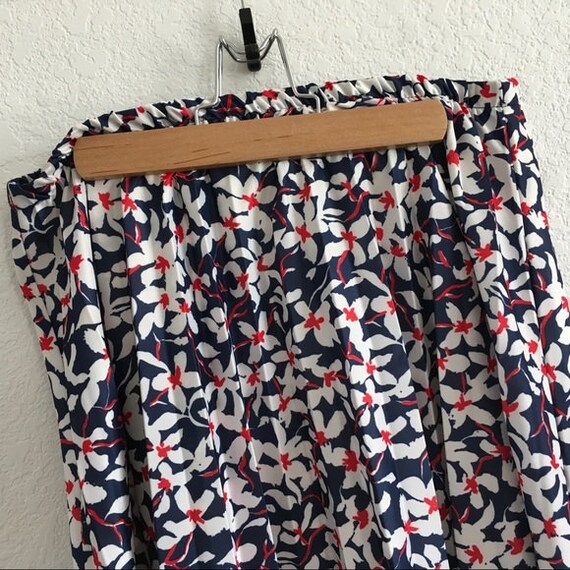 Vintage floral print midi skirt 16P - image 8