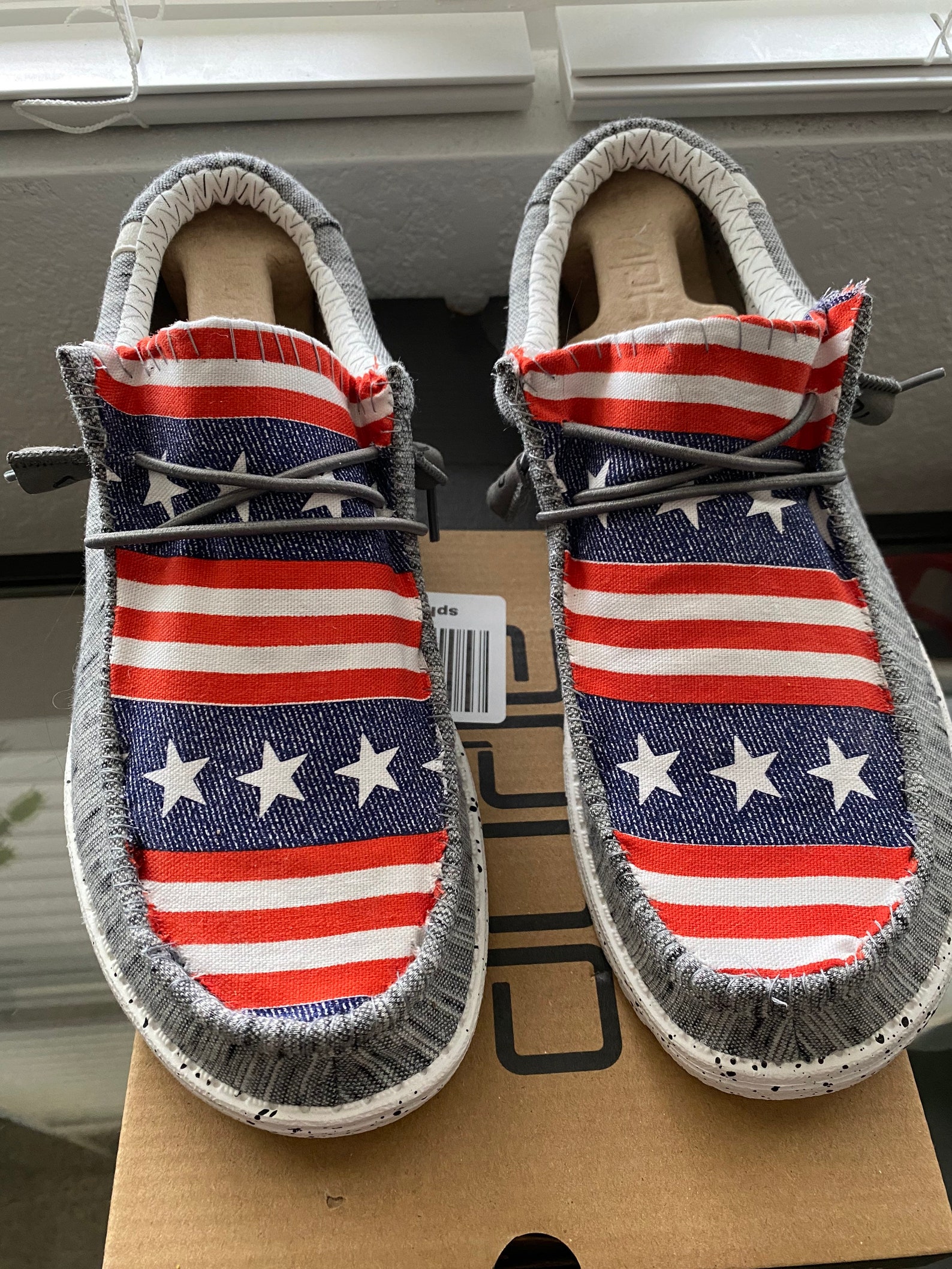 Custom Made Hey Dude Shoes With Stars and Stripes - Etsy