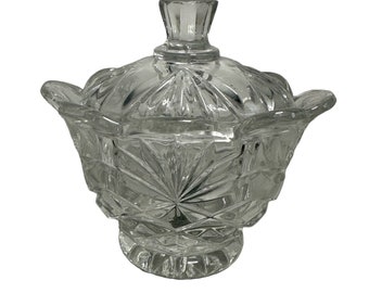 Shannon Crystal Godinger Scalloped Sugar Bowl With Lid