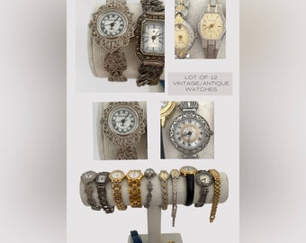 lot of 12 vintage antique wrist watches