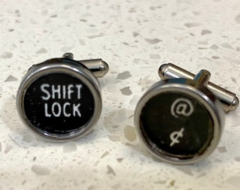 Vintage Typewriter keys Cufflinks Set writer writing Shift Lock @ cents
