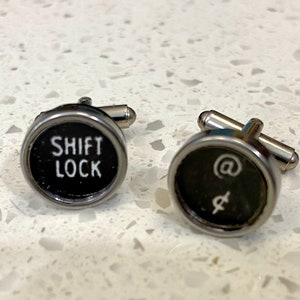 Vintage Typewriter keys Cufflinks Set writer writing Shift Lock @ cents
