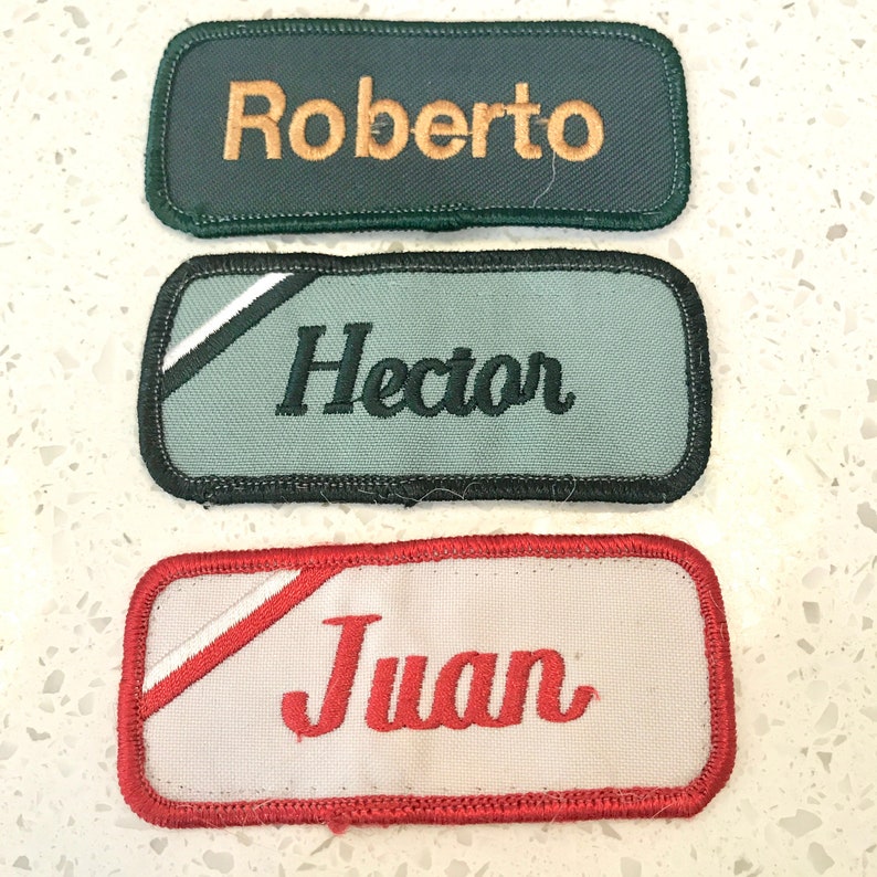 3 Vintage Name Work Shirt Patches Patch Embroidered Name Shirt Etsy