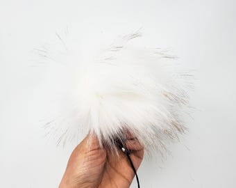 Faux Fur Pom Pom ARCTIC WHITE
