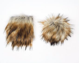 DIY Faux Fur Pom Pom Square WHITE OAK