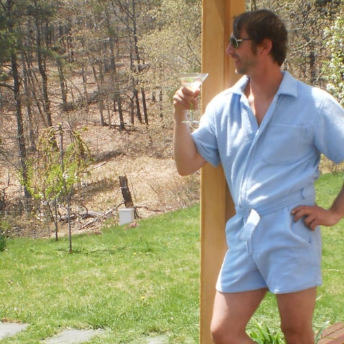 James Bond Goldfinger Romper Terry Mens Costume. Pockets Zip Etsy