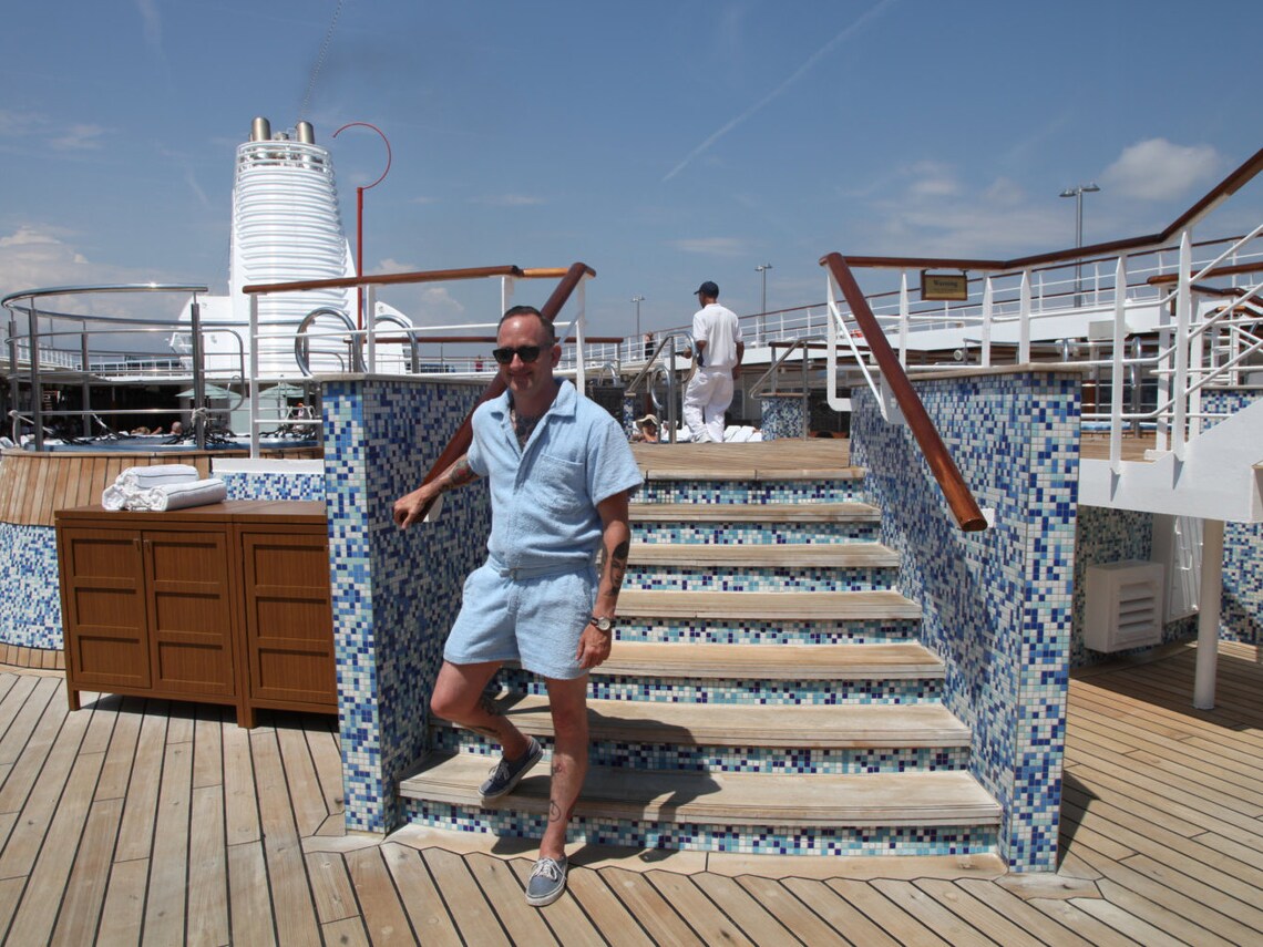 James Bond Goldfinger Romper Terry Mens Costume. Pockets, Zip, Belt