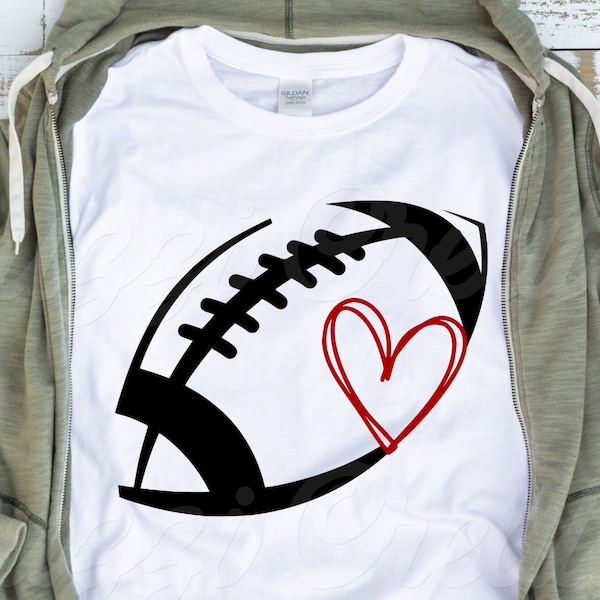 Football Heart SVG| Football Sketch Heart SVG| Football Shirt Svg| Football Svg| Sketch Heart Svg| Football Mom Svg| Dxf|Png|Cricut Cut File