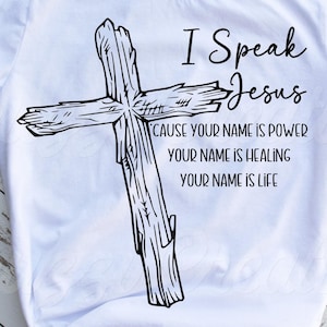 Hablo Jesús SVG/Jesús SVG/Religioso SVG/Cristiano Svg/Canción Cristiana Svg/Canción Gospel Svg/Dxf/Png/Archivo de corte Cricut