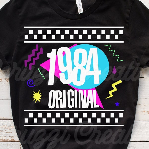 1984 Original SVG| 40th Birthday SVG| 40 Years Old SVG| Birthday Svg| Birthday Shirt Svg| 1984 Svg| Dxf| Png| Cricut Cut File