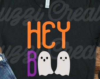 Hey Boo SVG| Halloween Shirt SVG| Ghost SVG| Halloween Svg| Fall Svg| Spooky Svg| Funny Svg| Humorous Svg| Dxf| Png| Cricut Cut File