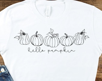 Hello Pumpkin SVG| Hello Pumpkin Shirt SVG| Hello Pumpkin Sign SVG| Fall Svg| Fall Shirt Svg| Fall Sign Svg| Dxf| Png| Cricut Cut File