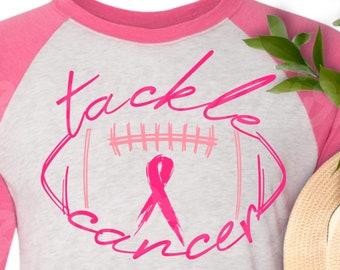 Abordar el cáncer SVG/ Abordar la camisa del cáncer SVG/ Concientización sobre el cáncer de mama SVG/ Camisa contra el cáncer de mama Svg/ Fútbol Svg/ Dxf/ Png/ Cricut Cut File