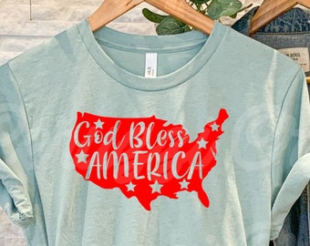 God Bless America SVG| USA SVG| United States Svg| Patriotic Svg| America Svg| 4th of July Svg| Independence Day Svg| Dxf| Png| Cricut File