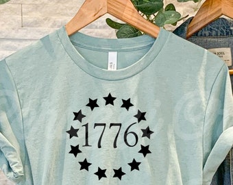 1776 SVG/ Betsy Ross Flag SVG/ Betsy Ross 1776 Flag SVG/ 13 Star Betsy Ross Flag Svg/ Patriotic Svg/ America Svg/ Dxf/ Png/ Cricut Cut File