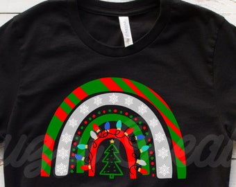 Christmas Boho Rainbow SVG| Christmas Rainbow SVG| Christmas SVG| Christmas Shirt Svg| Dxf| Png| Cricut Cut File