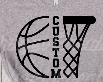 Conception divisée de basket-ball SVG| Chemise de basket personnalisée SVG| Basket-ball SVG| Chemise de basket-ball Svg| Maman de basket-ball Svg| Dxf| Png| Fichier de coupe Cricut