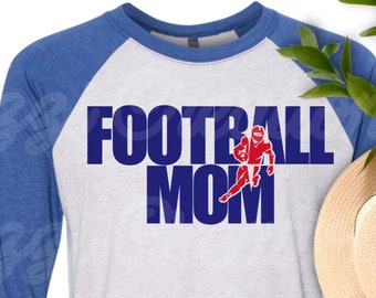Football Mom SVG| Football Mom Shirt SVG| Football SVG| Football Player Svg| Customize with team colors| Dxf| Png| Cricut Cut Files