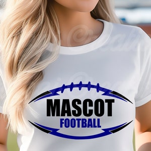 Mascot Football SVG| Custom Football Shirt SVG| Football Mom SVG| Football Shirt Svg| High School Football Svg| Dxf| Png| Cricut Cut File