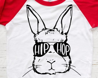Hip Hop Bunny SVG| Easter Bunny SVG| Easter SVG| Kids Easter Svg| Boys Easter Svg| Easter Shirt Svg| Dxf| Png| Cricut Cut File