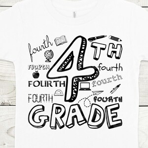 4th Grade Typography SVG| Fourth Grade Typography SVG| 4th Grade SVG ...