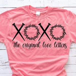 XOXO Las cartas de amor originales SVG/SVG de Pascua/SVG de Jesús/SVG cristiano/SVG de camiseta de Pascua/SVG de corona de espinas/Dxf/Png/Archivo de corte Cricut