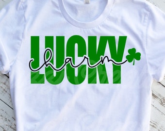 Porte-bonheur SVG | Chemise porte-bonheur SVG | SVG de la Saint-Patrick | Chemise de jour de St Patrick Svg | Svg chanceux | Svg de trèfle | Dxf| png| Fichier de coupe Cricut