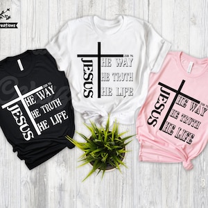 Juan 14:6 SVG/ 3 Diseños/ Escritura SVG/ Versículo de la Biblia SVG/ Cruz Svg/ Christian Svg/ Religioso Svg/ Jesús Svg/ Dxf/ Png/ Cricut Cut File