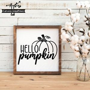 Hallo Kürbis SVG | Hallo Kürbis Zeichen SVG | Hallo Kürbis-Shirt SVG | Herbst Druck | Herbst Muster | Kürbis Herz | Dxf| Png| Cricut-Schnitt-Datei