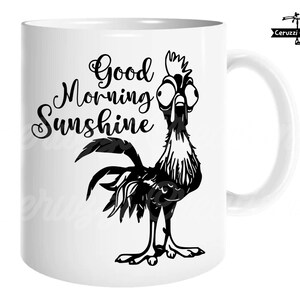 Buenos días sol gallo SVG/ taza de café divertida SVG/ signo de cocina divertido SVG/ cocina de granja svg/ cocina svg/ Dxf/Png/Cricut Cut File