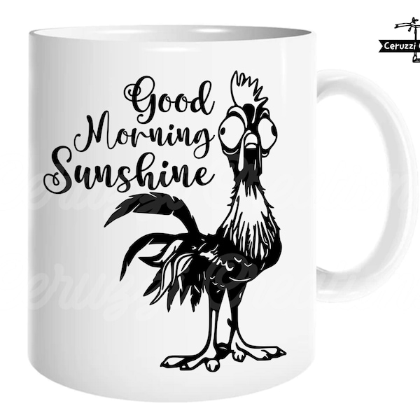 Good Morning Sunshine Rooster SVG| Funny Coffee Mug SVG| Funny Kitchen Sign SVG| Farmhouse Kitchen Svg| Kitchen Svg| Dxf|Png|Cricut Cut File