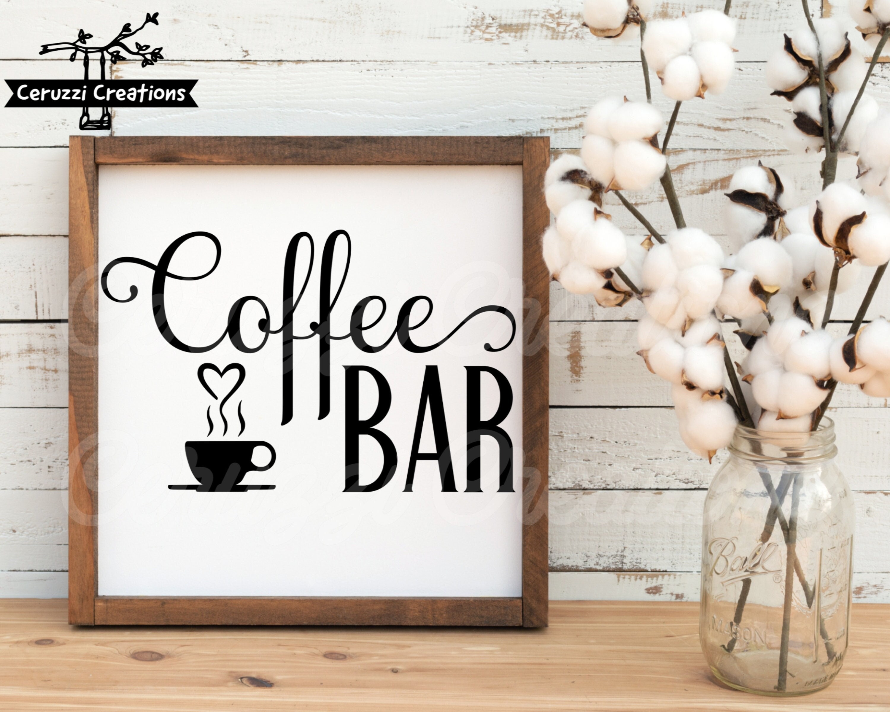 Baihui Coffee Bar Wall Decor Sign for Kitchen Farmhouse Wood Coffee Bar  Accessories Coffee Station Decorations Coffee Bar Essentials (Type 2 (White)