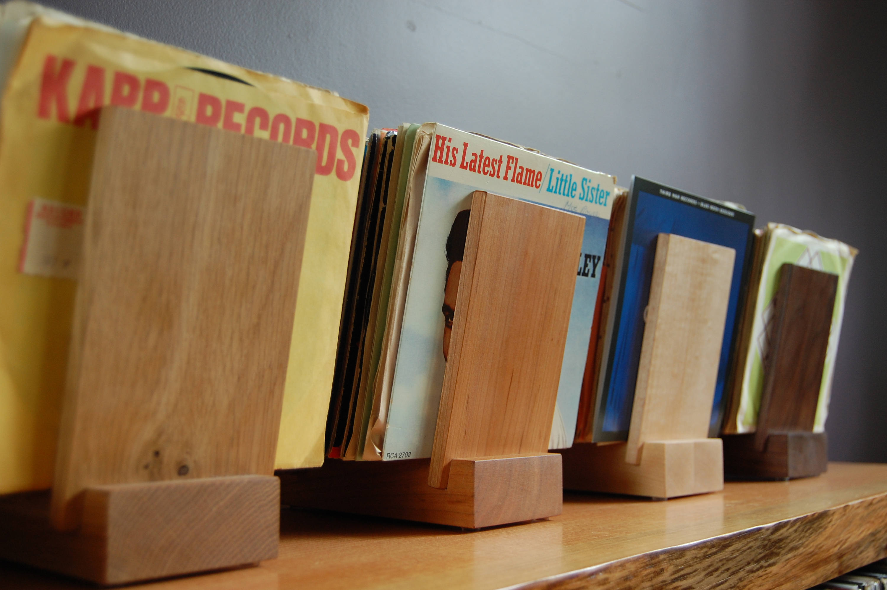 7 Vinyl 45 RPM Record Storage Walnut Maple Oak Cherry Etsy