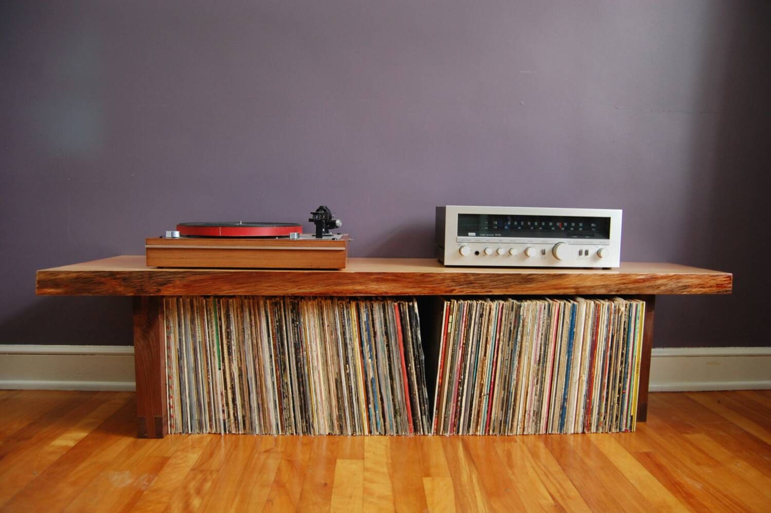 TOO WOOD Record Shelfオーク paddlers coffee Solid Walnut / Douglas Fir Record Player Table / Shelf - Low
