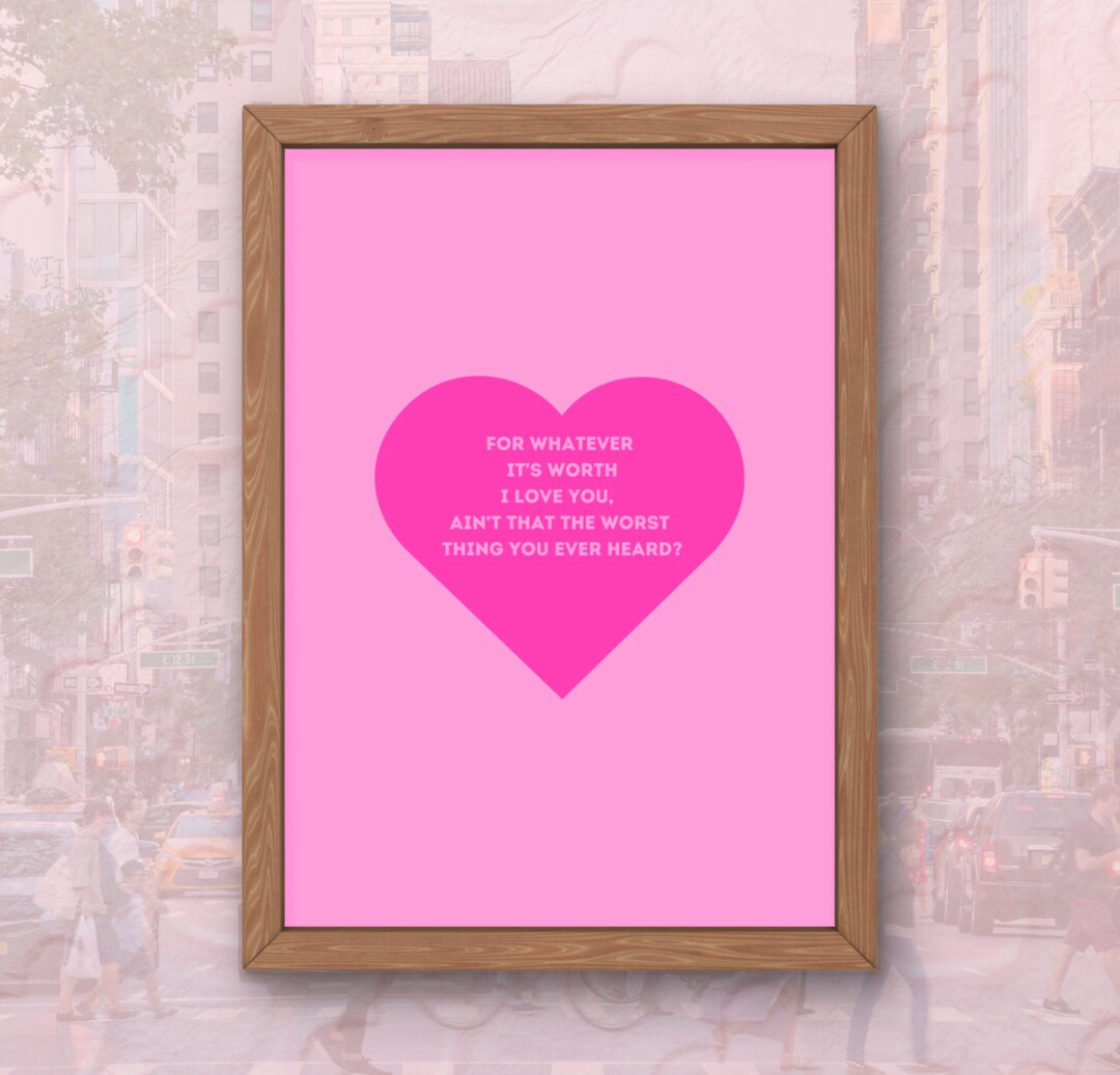 Taylor Swift Cruel Summer Lyrics Poster digital Download Lover Album