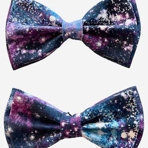 Cosmic Bow Tie Boys Baby Bow Astroid Bow Tie Galaxy Bow Tie Stars  Outer Space Bow Tie Toddler BowTie Blue Purple Planet Sky Science Theme