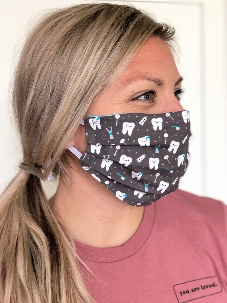 Tooth Face Mask Dental Face Mask Dental Hygienist Mask Etsy