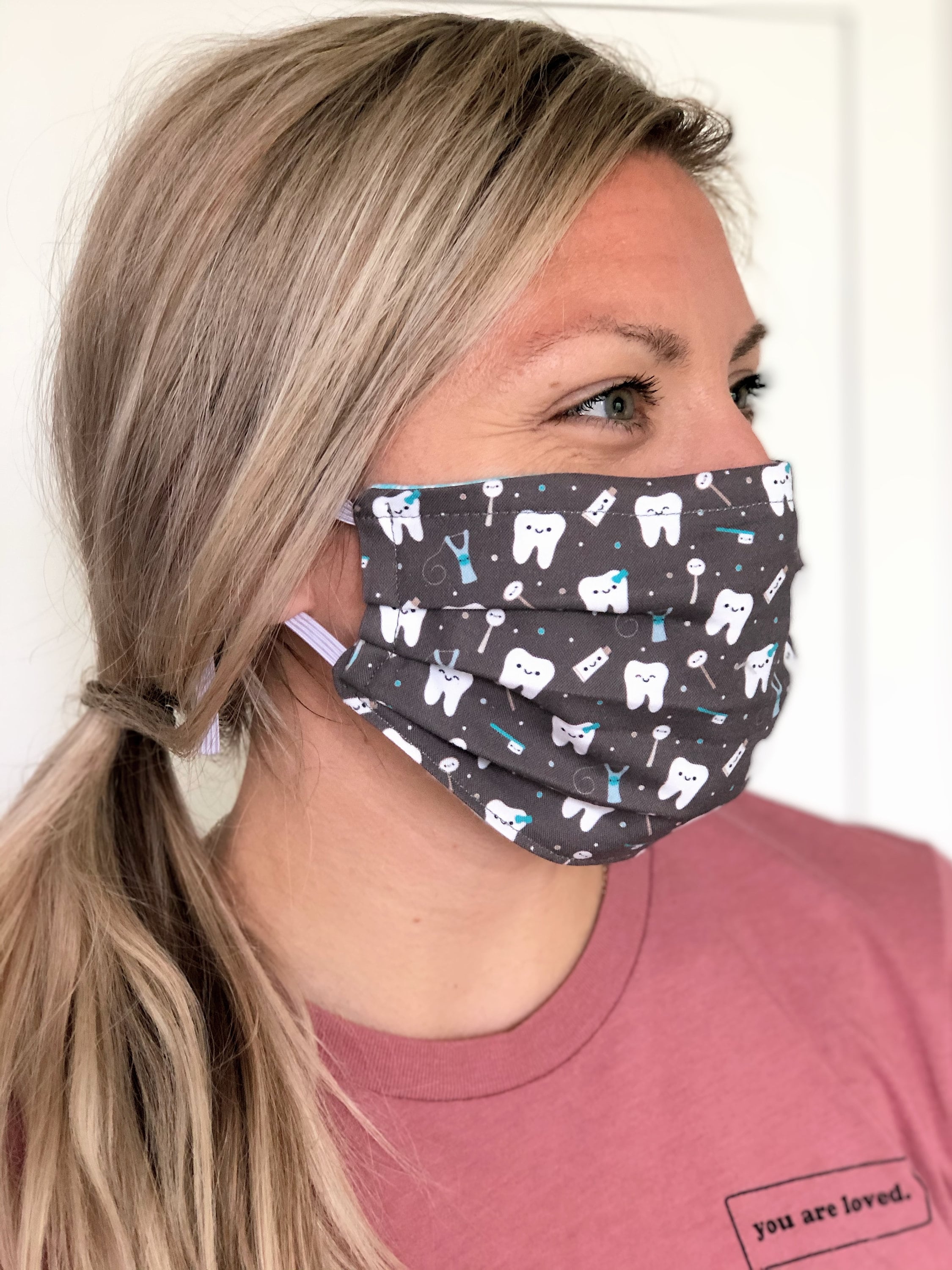 Tooth Face Mask Dental Face Mask Dental Hygienist Mask Etsy