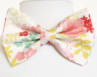 Kentucky Derby Bow Tie Pink Green Bow Tie Pink Red Mint Bow Tie Floral Bow Tie Boys Bow Tie Toddler Bow Tie Boys Easter Bow Tie