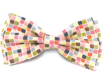 Pink Green Bow Tie, Bow Ties For Men,, Blush Blue Bow Tie, Blush Green Bow Tie, Boys Bow Tie, Pocket Square, Bowtie,  Easter Bow Tie