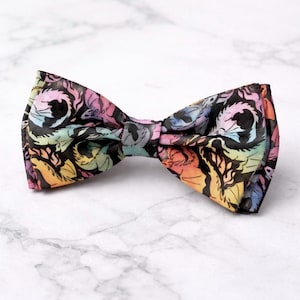 Rainbow Dragon Bow Tie Gamer Fantasy Pride Adult Boys Toddler Baby