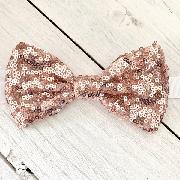 Rose Gold Bow Tie Pink Sequin Bow Tie Pocket Square Boys Bow Tie Rose Gold BowTie Toddler Bow Tie Rose Gold Glitter Bow Tie Pink Sequin Bow