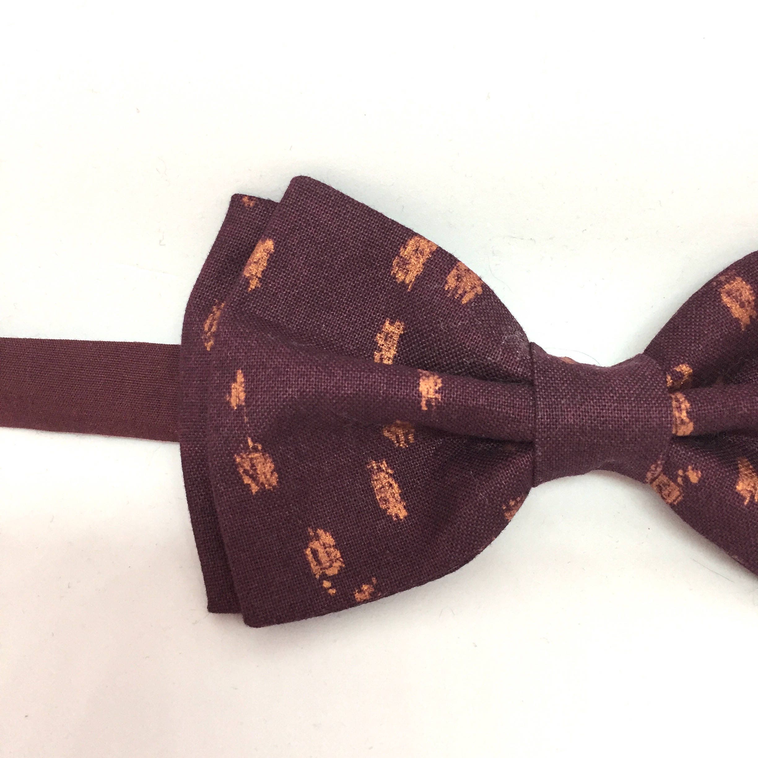 Purple Bow Tie Plum Copper Bow Tie Plum Bow Tie Mens Bow - Etsy