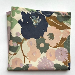 Dusty Sage Pocket Square, Pale Pink Floral Pocket Square, Navy Blue Square, Boys Toddler Pocket Square, Champagne Dark Mustard Lavender