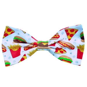 Fast Food Bow Tie Foodie BowTie Hot Dog Baby Boys Bow Tie Pizza Hut Bow Tie Burger King McDonalds French Fries Hamburger Pepperoni Lover