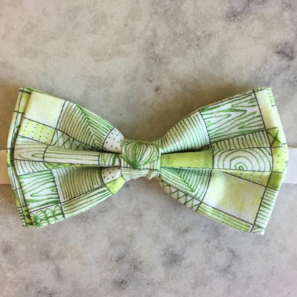 Green White Bow Tie, Lime Green Bow Tie, Lime Yellow Bow Tie, Lime White Bow Tie, Father Son Bow Tie, Mens Bow Tie, Boys Bow Tie, Clip-on