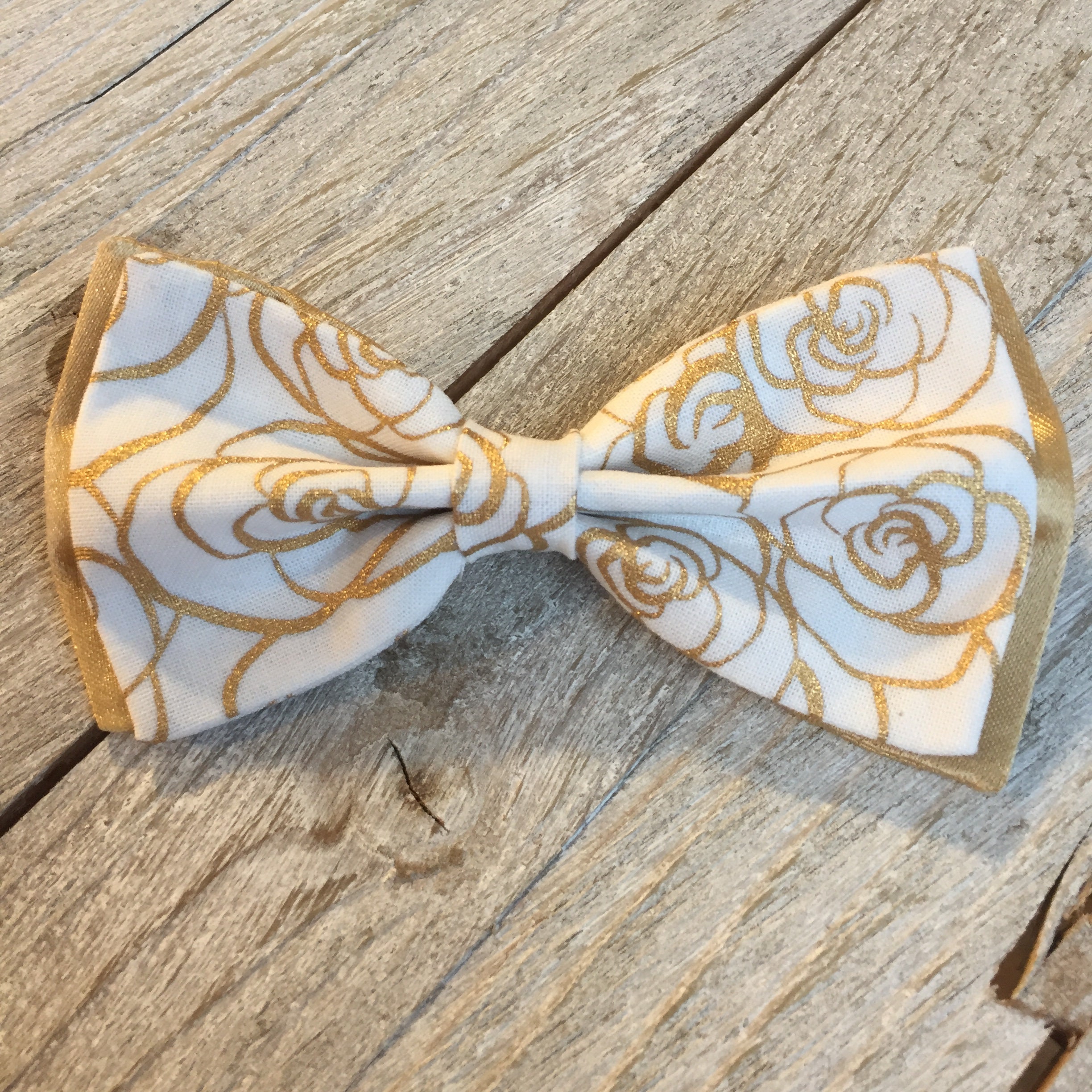 Gold Bow Tie Gold White Bow Tie Metallic Bow Tie Gold Men